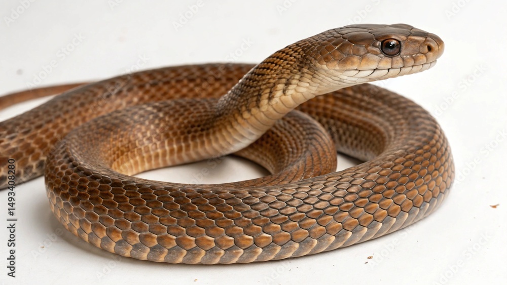 Naklejka premium De Kay’s Brown Snake on studio background