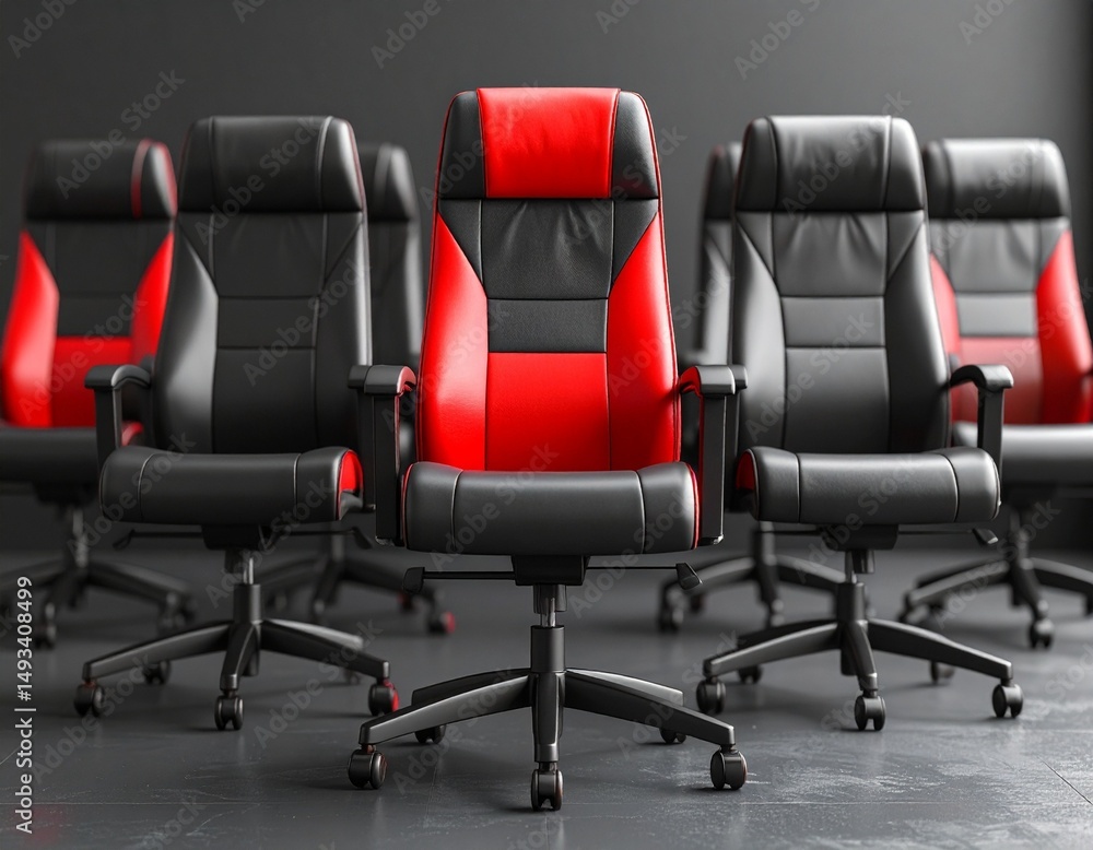 Obraz premium red chairs in a row