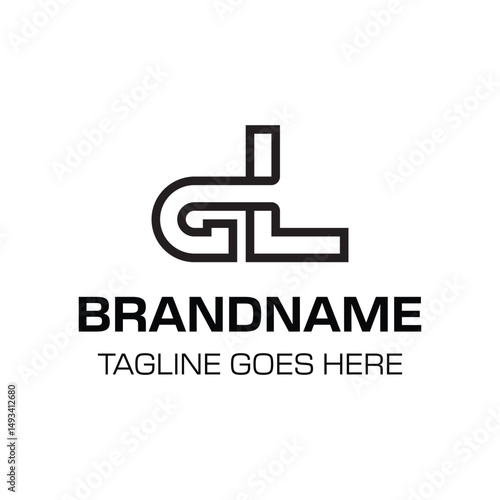Letters GL Monogram Logo, suitable for any brand with GL or LG initials