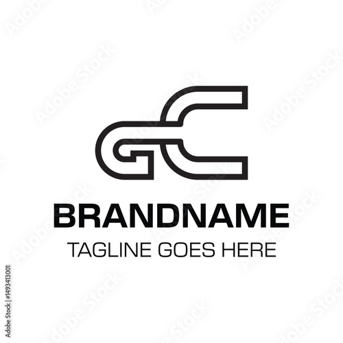 Letters GC Monogram Logo, suitable for any brand with CG or GC initials