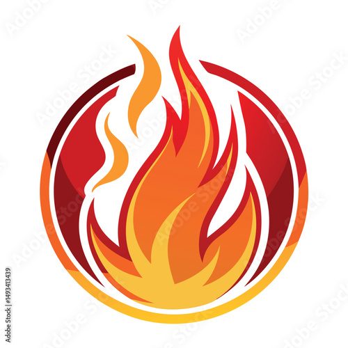 Stylized Blue Flame Vector