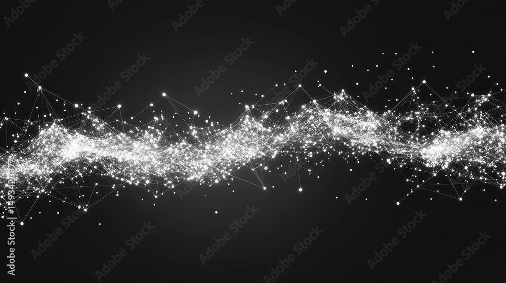Obraz premium Striking black and white abstract background with fluid shapes creating a compelling visual experience of contrast