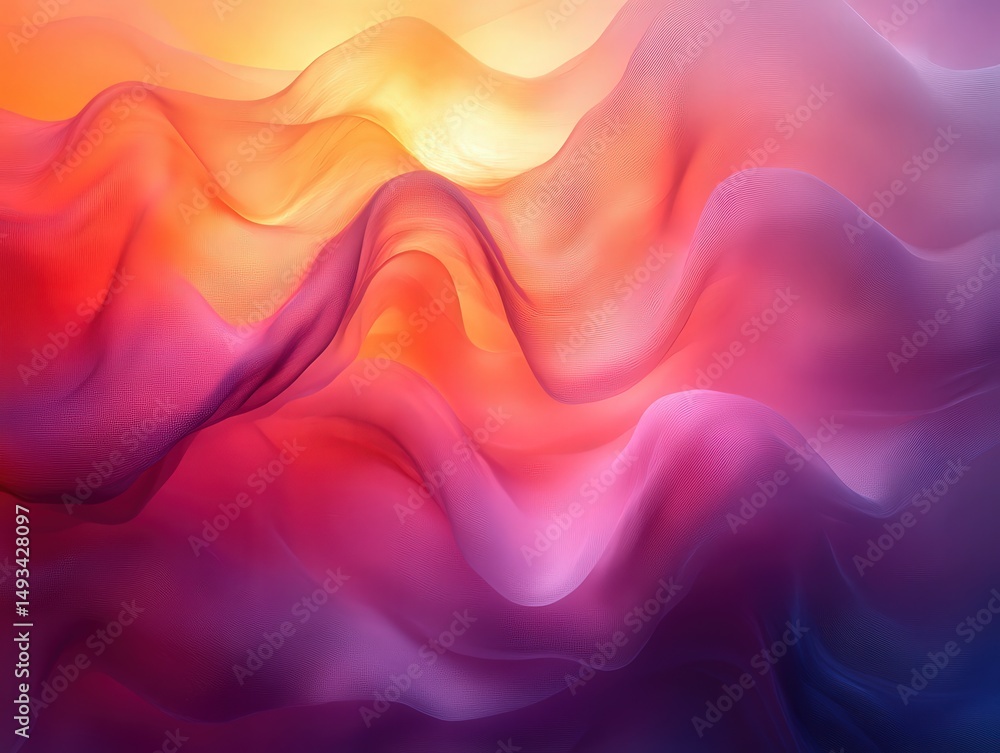 Fototapeta premium Abstract Colorful Waves Time-Lapse Effect of Shifting Light and Color