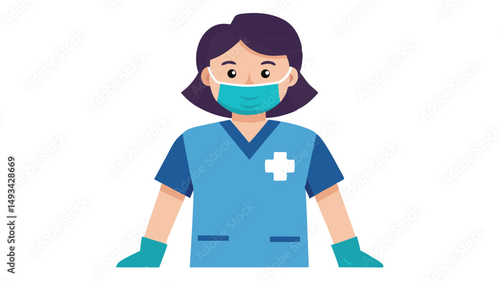 Mental Health Nurse Holding Clipboard in Calm Posture Mental Health Nurse Holding Clipboard in Calm Posture