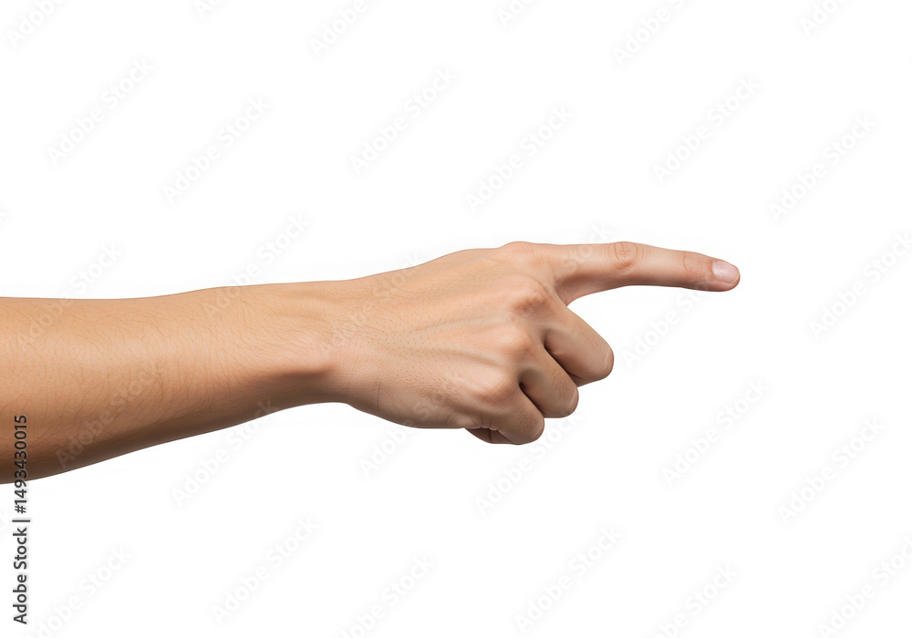 Hand gesture pointing direction isolated on transparent background Hand gesture pointing direction isolated on transparent background