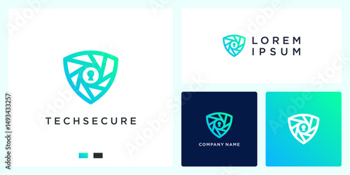 Tech secure logo rotation and key hole
