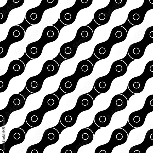 Motorcycle Chain Motifs Pattern for Decoration, Ornate, Background, Wallpaper, Cover, Textile, Carpet, Wrapping, Print, ect. Vector Illustration
