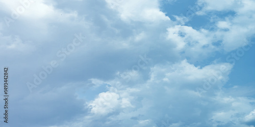 Sunny sky blue light watercolor background. Aquarelle painting brush effect card paper textured canvas cloudy smoke space for text, entertaining card, template. aquamarine color graphics illustration