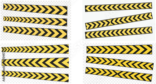 set of yellow and black lines