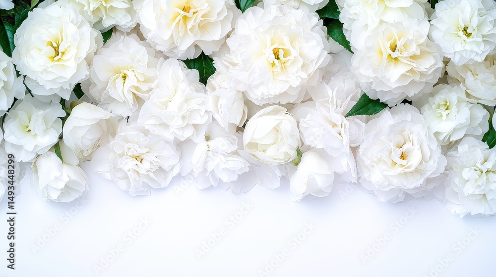 Obraz premium Fresh White Flowers for Elegant Background or Decoration in Floral Arrangement