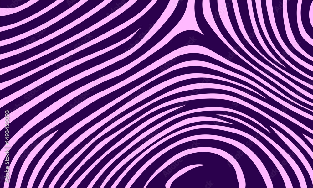Vector illustration features abstract, wavy contour lines in violet shades. Created in a modern psychedelic style, it's perfect for bold, energetic, and eye-catching pattern designs. Vector illustration features abstract, wavy contour lines in violet shades. Created in a modern psychedelic style, it's perfect for bold, energetic, and eye-catching pattern designs.