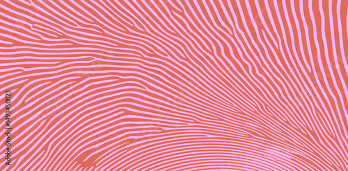 Bold abstract vector pattern with wavy, organic stripes in pink and terracotta. This groovy, retro-inspired style is popular in trendy backgrounds, wall art, and modern dopamine decor.