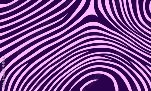Vector illustration features abstract, wavy contour lines in violet shades. Created in a modern psychedelic style, it's perfect for bold, energetic, and eye-catching pattern designs.