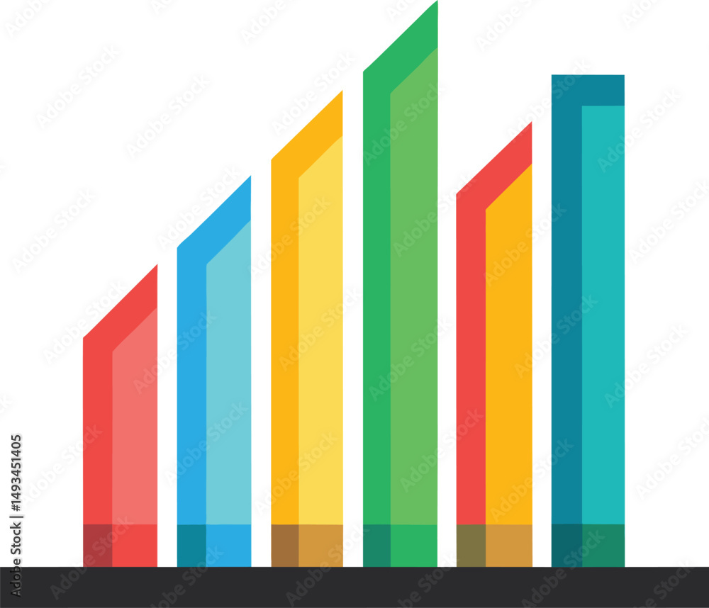 Colorful Growth Chart Business Infographic Colorful Growth Chart Business Infographic