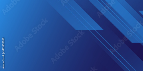 Abstract blue diagonal geometric with line modern technology background. Digital image of light rays, stripes lines with blue light, speed and motion blur over dark blue background.vector illustration