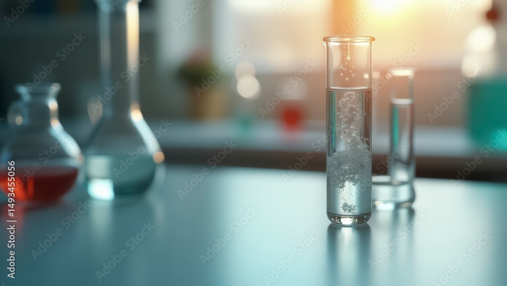 Bubbling Liquid In A Test Tube Bubbling Liquid In A Test Tube