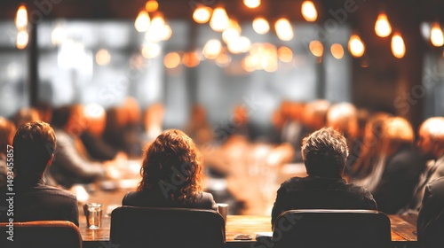 Engaged Audience Attending a Business Presentation in a Modern Conference Room Setting