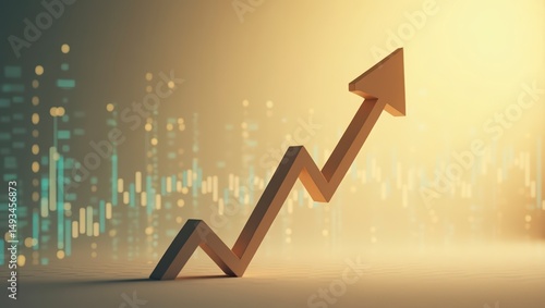 Golden Arrow Indicating Market Growth