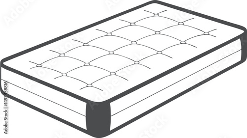 Modern Mattress Line Art for Interiors