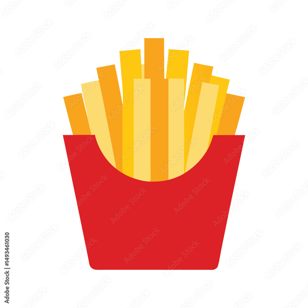 Creative French Fries Vector Graphic for Culinary and Menu Projects Creative French Fries Vector Graphic for Culinary and Menu Projects