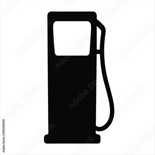 Silhouette of a gas pump, a classic symbol of transportation fuel