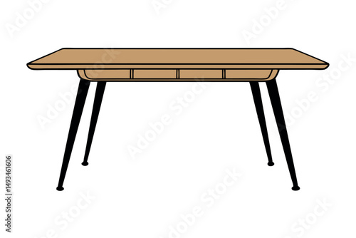 Wooden Table Outline for Furniture Art