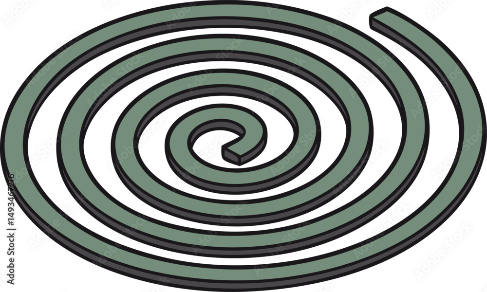 Simple Mosquito Coil Icon in Vector Format Simple Mosquito Coil Icon in Vector Format