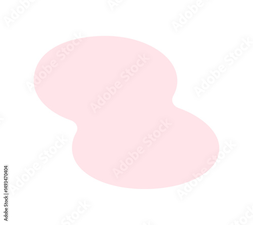 シンプルでおしゃれなピンク色の抽象的な形 -  あしらい･フレーム･背景の液体シェイプ素材