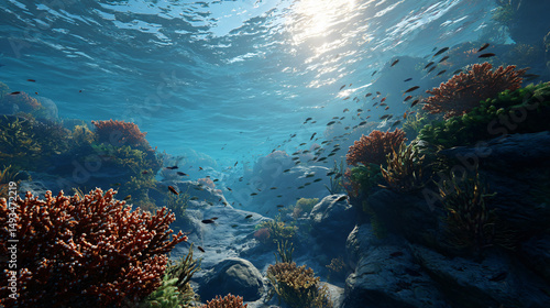 Wallpaper Mural tropical reef seen from below Torontodigital.ca