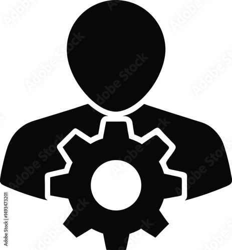 man and gear
