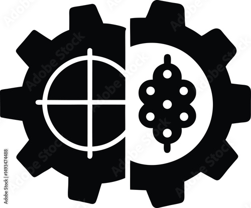 illustration of a man in a gear