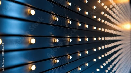 Abstract Close-Up of Blue and Gold Light Patterns Creating a Dynamic Modern Background for Design Projects