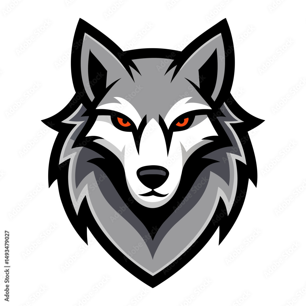 Wolf head mascot logo design vector Wolf head mascot logo design vector