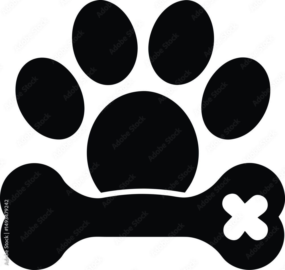Fototapeta premium paw print icon