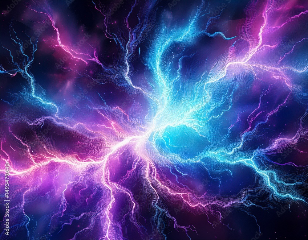 Fototapeta premium blue and purple lightning background