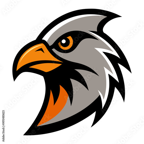 Cuckoo head mascot logo design vector