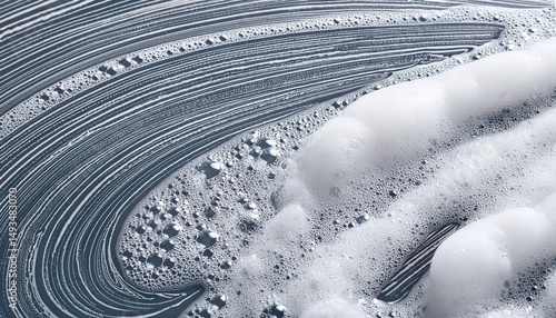 abstract background featuring white soapy foam texture shampoo foam with bubbles