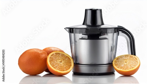 contemporary stain less juicer isolated on white background