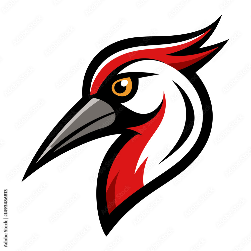 Fototapeta premium Crane head mascot logo design vector