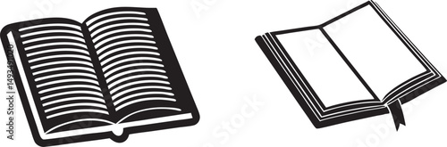 Book set icon, Book silhouette vector illustration.on white background
