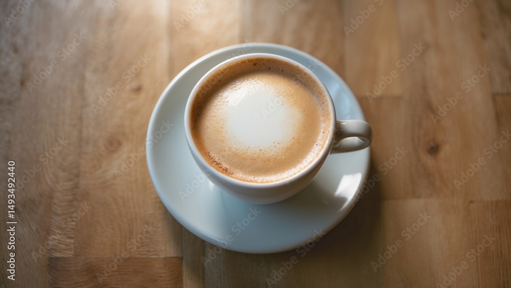 Cappuccino coffee from above Cappuccino coffee from above