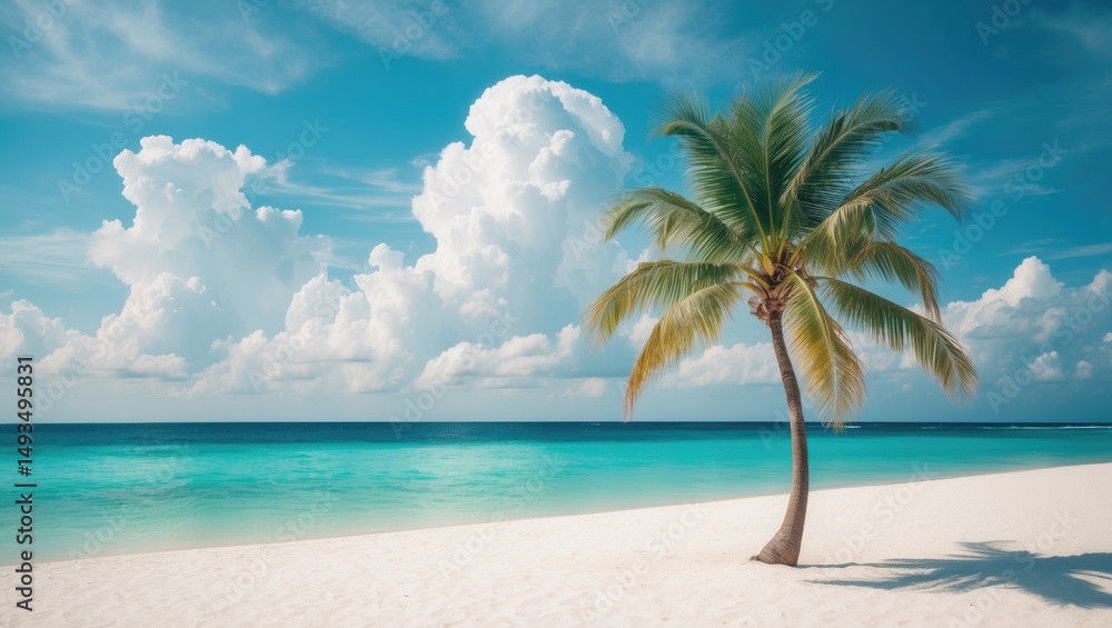 Fototapeta premium Palm resting on the sand