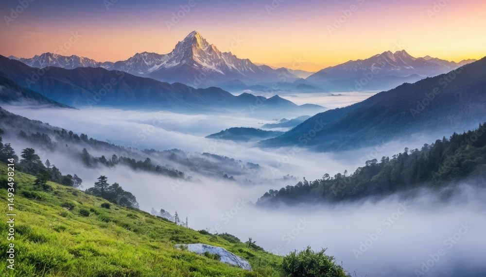 Majestic Himalayan Sunrise: A Breathtaking Panorama Majestic Himalayan Sunrise: A Breathtaking Panorama