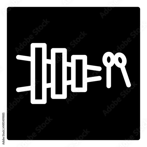 xylophone glyph icon