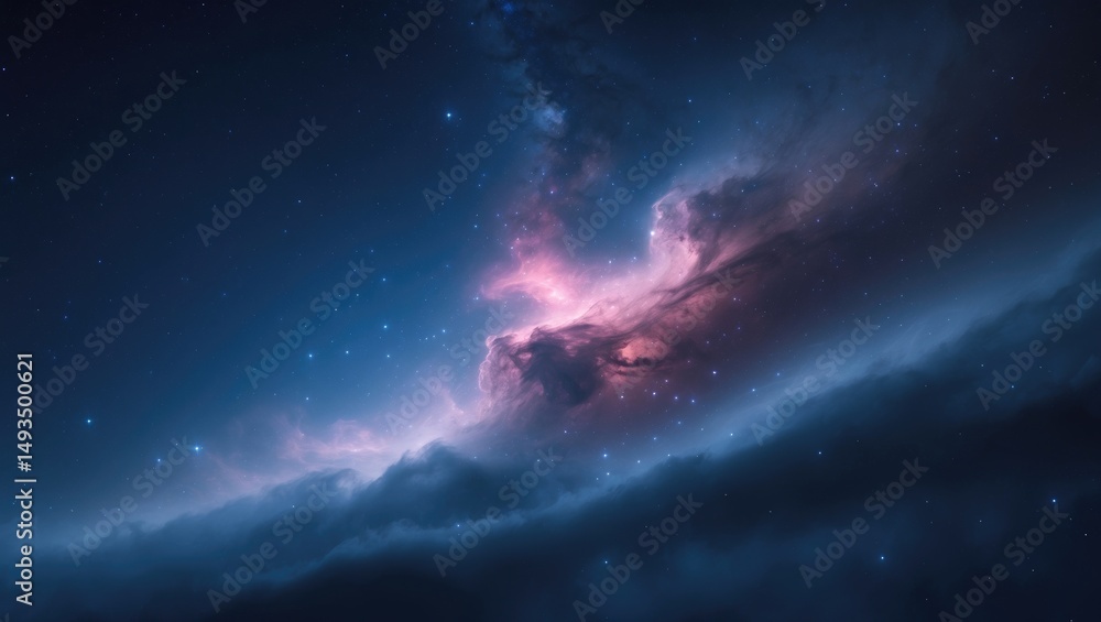 Fototapeta premium Clouds nebula in the evening sky