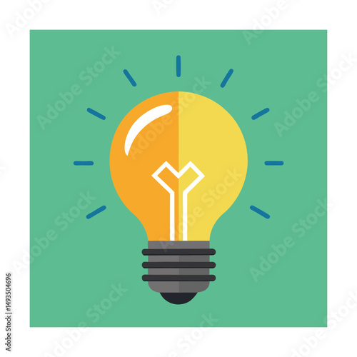Colorful illustration of a glowing light bulb depicting idea and innovation concepts
