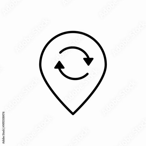 Free Download Location sync update point icon vector sign - GFXLoad