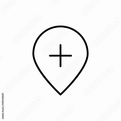 Add location marker point icon vector sign