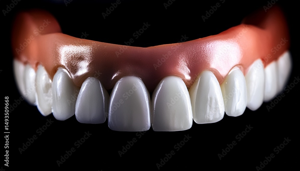 Fototapeta premium a close up of a fake tooth with a white filling