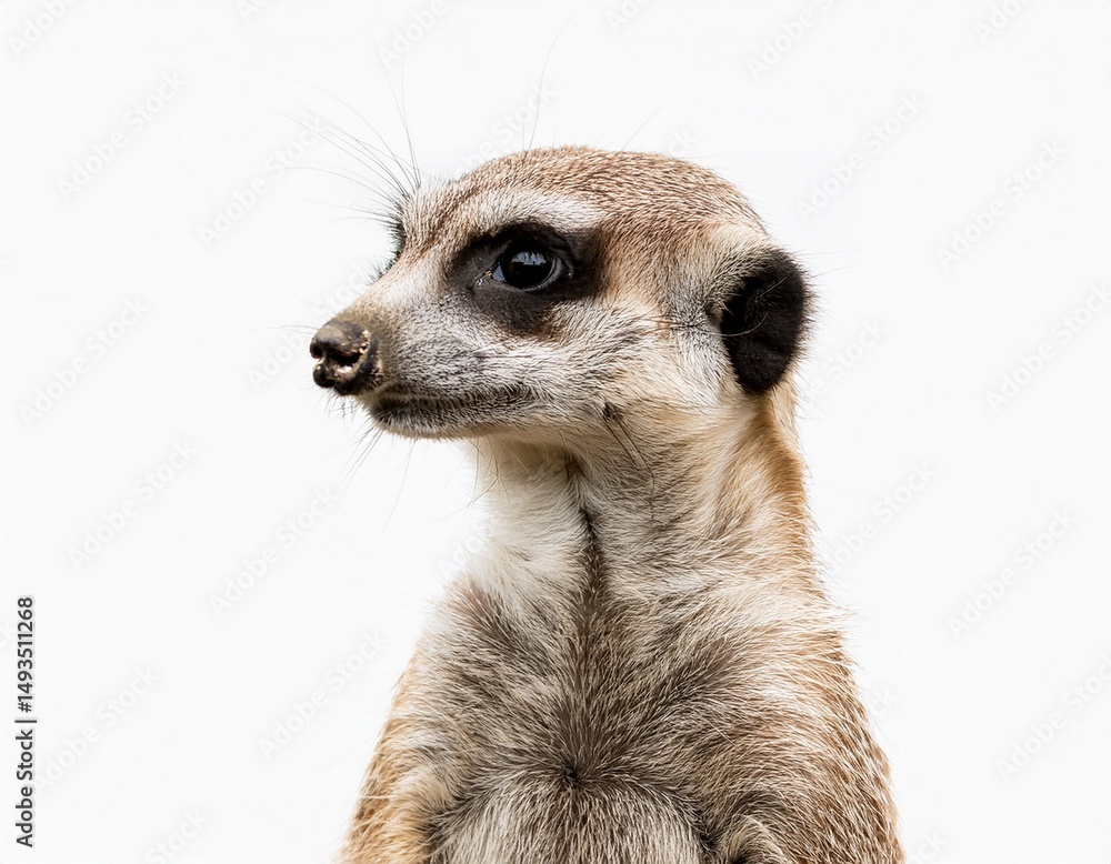Fototapeta premium meerkat photo white background